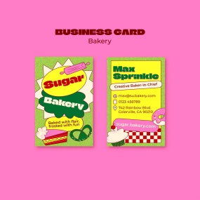 面包糕点店宣传名片PSD素材